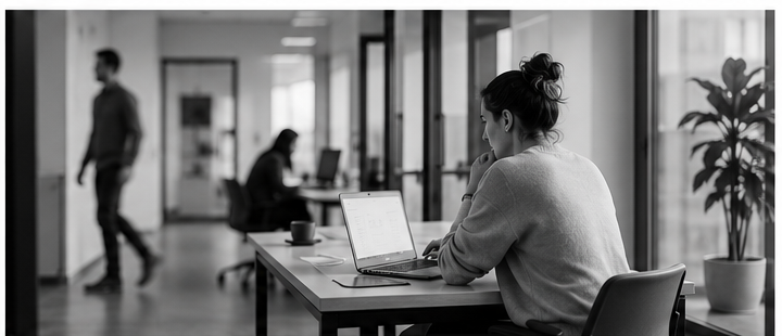 Profesional trabajando en entorno corporativo